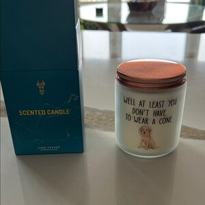 White Scented Candle - Lavender- with Copper Lid, new in box